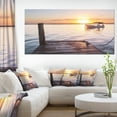 thumbnail image 1 of Vue de Bateau depuis une Promenade sur la Plage - Impression sur Toile, 1 of 3