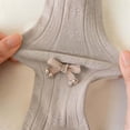 thumbnail image 3 of Ixbnca Girls Cable Knit Tights Stretchy Footed Leggings with Bows Cute Long Stockings Winter Warm Pantyhose, 3 of 6