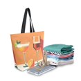 thumbnail image 2 of FORMRS Womens Canvas Tote Bag with Zipper Inner Pocket Shoulder Handbag, Orange Glasses, 2 of 7