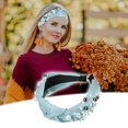 thumbnail image 2 of Diadema anudada Unique Bargains para mujer con perlas de imitación azul, 2 of 7