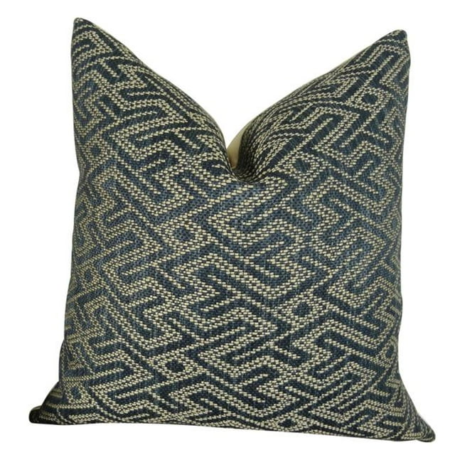 Plutus PB11385-2626-DP Duncan Range Handmade Throw Pillow, Blue - 26 x 26 in.