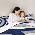 thumbnail image 5 of Homewish Minimalist Circle Stripes Full Size Comforter Sets 3-Piece for Children Teens Adults,Vintage Aesthetic Bedding Comforter Set,Abstract Geometric Lightweight Bedding Sets, 5 of 8