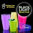 thumbnail image 4 of Exquisite Vibrant Neon Cups - 120-Pack, 2 Ounce Shot Glasses for Your Blacklight Party, 4 of 12