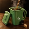 thumbnail image 6 of CaiYueKe Trash Can Shaped Ceramic Mug with Lid, Funny Recycling Bin Coffee Cup for Office Desk, Novelty Drinkware with Spoon for Tea Hot Cocoa, Quirky Gift for Coworker Colleague Home Daily Use, 6 of 9