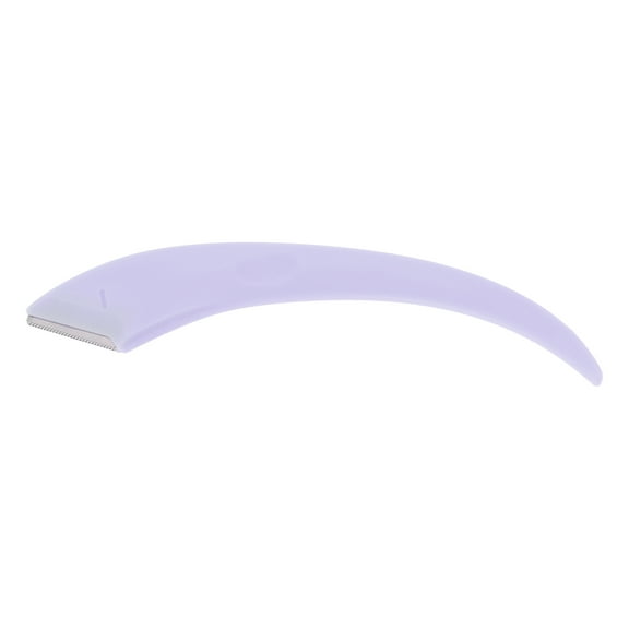 1 Pc Crescent Type Eyebrow Trimmer for Bathroom Travel Hotel Toilet Light Purple ABS Stainless Steel