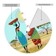 thumbnail image 6 of Cauagu 30" Christmas Tree Skirt African Women Pattern Christmas Tree Decorations Tree Mat for Xmas Decorations Occasion Holiday Home Decor -30", 6 of 7