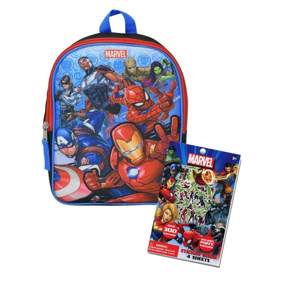 Marvel Avengers 11" Backpack & Sticker Book Set