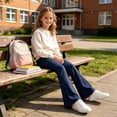thumbnail image 4 of LIaqionyy Girl's Leggings Flare Pants High Waisted Yoga Bootcut Pant Kids Full Length Bell Bottoms Legging, 4 of 8