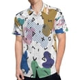 thumbnail image 4 of High Quality Hawaiian Shirts for Men Short Sleeve Aloha Beach Shirt Floral Summer Casual Button Down Shirts Blouses LS9UGH, 4 of 7