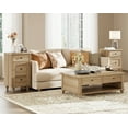 thumbnail image 4 of Set of 2 Oak End Tables with Drawers, Mid Century Modern Wooden Nightstands, 4 of 6