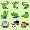 thumbnail image 4 of 40 PCS Stickers Pack, Waterproof Cute Cool Teens Funny Theme Stickers, DIY Fashion Trendy Creative Decal, Personalized Your Own MacBook , Laptop, Guitar, Luggage, Skateboard, Car (Crocodile), 4 of 6
