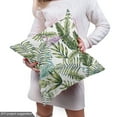 thumbnail image 5 of Tropical Upholstery Fabric by the Yard, Composition of Jungle Palm Leaves and Exotic Flamingos, Decorative Fabric for DIY and Home Accents, Olive Green Multicolor by Ambesonne, 5 of 5