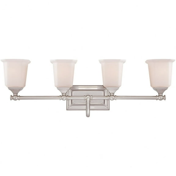 NL8604BN Quoizel Lighting Nicholas 4 Light Transitional Bath Vanity - 10 Inches high-Brushed Nickel Finish