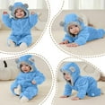 thumbnail image 4 of Timegard Toddler Boys Girls Clothes Winter Warm Cute Hood Rompers Fleece Fuzzy Comfy Zip up Infant Onesies, 4 of 8