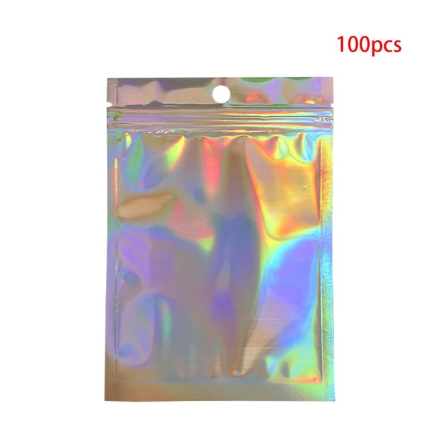 Kearding Bolsas resellables de 100 Uds., bolsa de papel de aluminio para almacenamiento de alimentos para fiestas, nueces, dulces, galletas, Almacenamiento y organización del hogar 12*20 Kearding HA000524-07B