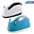 thumbnail image 2 of Dispensador de cinta de escritorio MFZFUKR Portarrollos adhesivo base antideslizante ponderada paquete de 2 azul y blanco FLD-2438, 2 of 8
