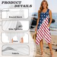 thumbnail image 3 of HELLHERO Sleeveless Summer Sleeveless Dress, Diagonal Stars Stripes Sleeveless Sundress Premium Polyester Side Pockets Women Sleeveless Tank Dress Irregular Hem, 3 of 8