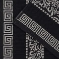 thumbnail image 3 of Superior Athens Cotton Greek Scroll Bath Towel Set of 4, Black-Chrome, 3 of 9