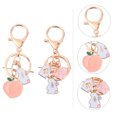 thumbnail image 2 of 2 Pcs Porte-Clés Élégants et Exquis Design Fruit Rabbit pour Cadeau, 2 of 6