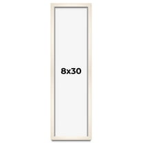 8x30 Frame White Wheat Solid Wood Picture Frame | Moulding Width 0.75 Inches | Interior Depth 0.5