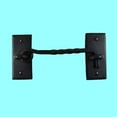 thumbnail image 2 of Renovators Supply Hook and Eye Latch 6.5" Black Wrought Iron Door Lock Latch / Gate Latch w/Screws, 2 of 11