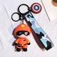 thumbnail image 1 of LLavero de superhéroes de Los Vengadores de Marvel para niños, llavero de silicona suave de Pvc, adorno de bolsa, llavero de coche, regalo para niños Fivean unisex, 1 of 2
