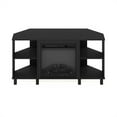 thumbnail image 6 of Furinno Jensen Corner Fireplce TV Stand with Metal Leg for TV up to 55 Inches, Americano, 6 of 10