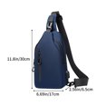 thumbnail image 3 of Sling Bag Chest Bag Crossbody Bag for Women and Men, InsCrazy Large Capacity USB Charging Chest Bag Polyester Cloth Men's Chest Bag Casual Travel Storage Shoulder Crossbody Bag, 3 of 6