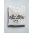 thumbnail image 3 of Vintage Usa Crossed Flags Sweatshirt Men -Image by Shutterstock, Male Small, 3 of 4