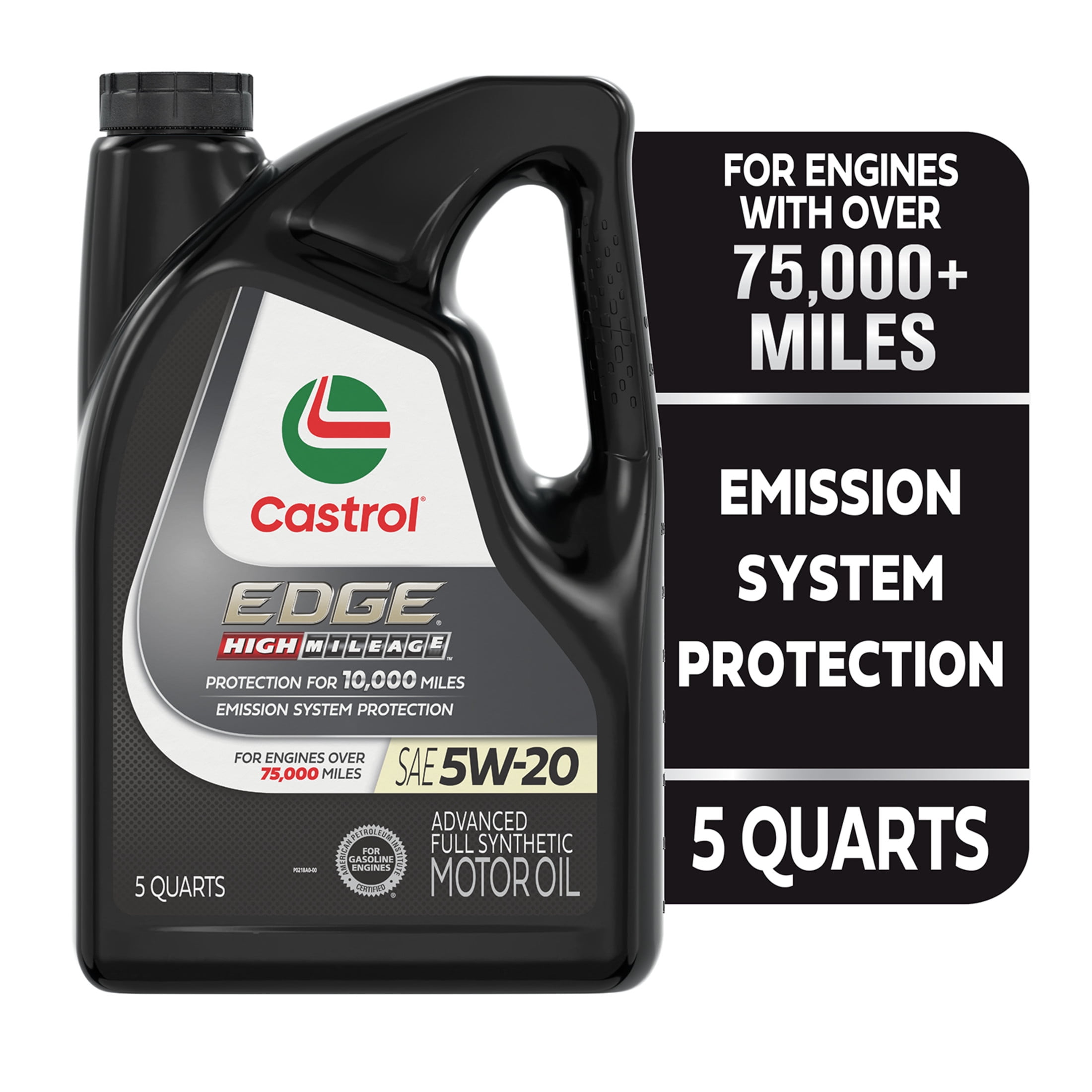 Castrol EDGE High Mileage 5W-20 Advanced Full Synthetic Motor Oil, 5 Quarts