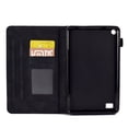 thumbnail image 5 of Allytech Wallet Case for Kindle Fire 7" 9th/7th/5th Gen 2019/2017/2015, Slim Folding Stand Auto Sleep Wake Embossed Flower PU Leather Case with Pen Slot for Amazon Fire 7 Old Versions, Black, 5 of 10