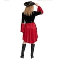 thumbnail image 4 of HOWPAY Halloween Costumes For Women Caribbean Pirate Cosplay Outfit Nautical Role Play Fancy Dress For Masquerade Party Stage Performance Event Halloween Costume S, 4 of 7