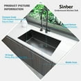thumbnail image 3 of Sinber HU3219S-B 32" x 19" x 10" Undermount Single Bowl Kitchen Sink with 18 Gauge 304 Stainless Steel Black Finish (Sink Only), 3 of 9