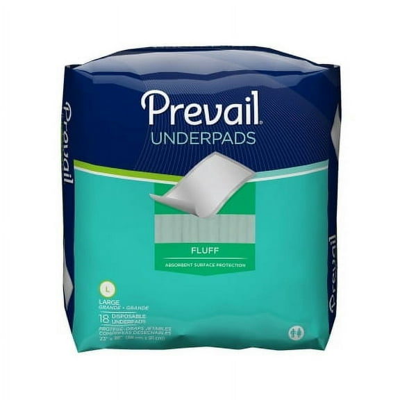 Prevail Disposable Underpad Moderate Absorbency, 23'' x 36'', 72 Count, 2 Pack