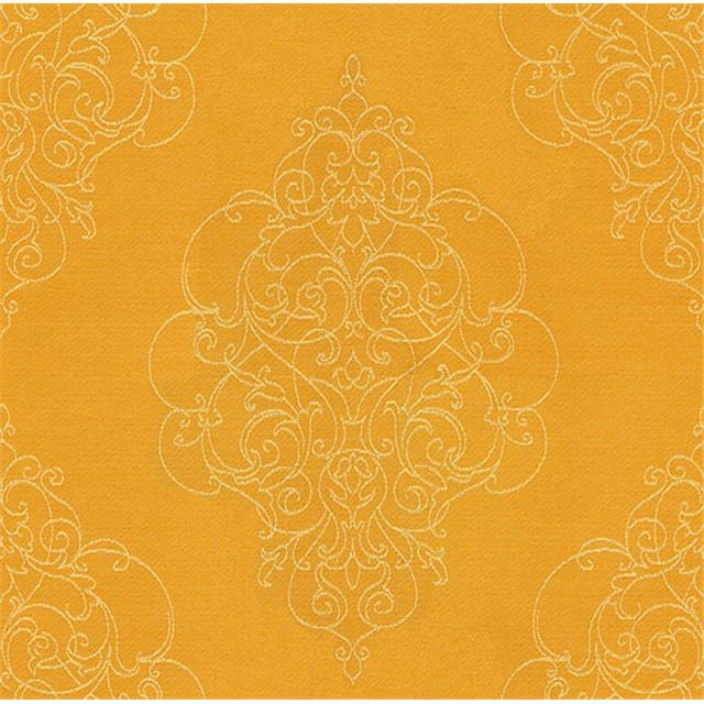 Crypton Ornemental 51 Tissu Jacquard Tissé de Qualité Contractuelle, Jaune