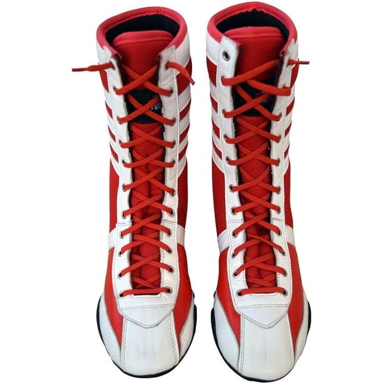 Pro Boxing Red White High Top Boxing Shoes Men’s Size 13 Professional Boxing Shoes Breathable Wrestling Shoes  main image 3