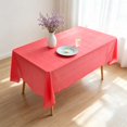 thumbnail image 6 of Disposable Solid Color Tablecloth Red, 107.87x53.93in Rectangular for Party Wedding Restaurant Home Decor, 6 of 6