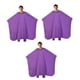 thumbnail image 1 of Paquete de 3 capas de peluquería profesional con cierre de capa de corte de pelo para adultos, color morado, 1 of 5
