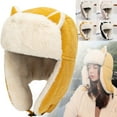 thumbnail image 5 of Fashion Cotton Thicken Ear Warmer Cover Cold-proof Hats Ear-flapped Hat Ear Protection Cap Winter Warm Earmuffs KHAKI, 5 of 8