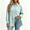 Light Blue, variant on Asgosdo Button Down Shirts for Women Long Sleeve Collared Blouses Casual Dressy Business Work Tops with Pocket