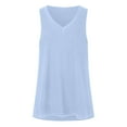 thumbnail image 5 of Hessimy Womens Scoop Neck Tank Tops Sleeveless Camisole Stretch Casual Basic Slim Fit Cami Tee Shirts(Light Blue,XL), 5 of 8