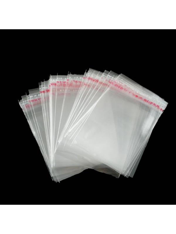 100pcs clear OPP bags self adhesive Seal Plastic Sequins Jewelry contenedores #os