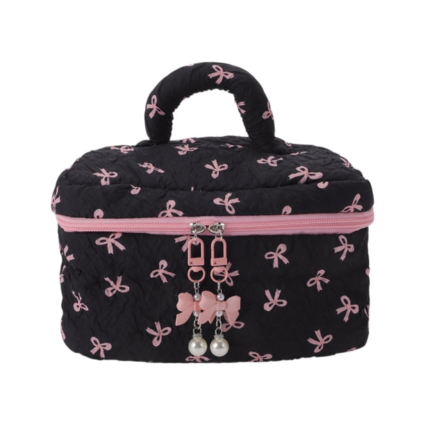 Bolsas de Maquillaje de Gran Colgante Único 1 Pc Negro Rosa Poliéster