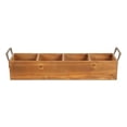 thumbnail image 4 of Cheungs FP-3879BR Brown Wooden 3 Slot Storage Caddy, 4 of 5