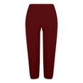 thumbnail image 6 of Juslio Women Pants Comfortable Linen Drawstring High Waist with Pockets Casual Straight Pants, 6 of 9