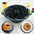 thumbnail image 4 of Cake Mold Food Grade Heat-resistant Non-stick Threaded DIY Silicone Chiffon Cake Pan Spiral Donut Mold Kitchen Gadgets, 4 of 7
