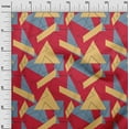 thumbnail image 2 of oneOone Tissu Popeline de Coton Rectangle & Triangle Imprimé Géométrique Tissu au Mètre 42 Pouces de Large, 2 of 4