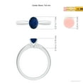thumbnail image 3 of Angara Natural 0.85 Ct. Blue Sapphire Solitaire Ring in Sterling Silver for Women (Ring Size: 5), 3 of 8