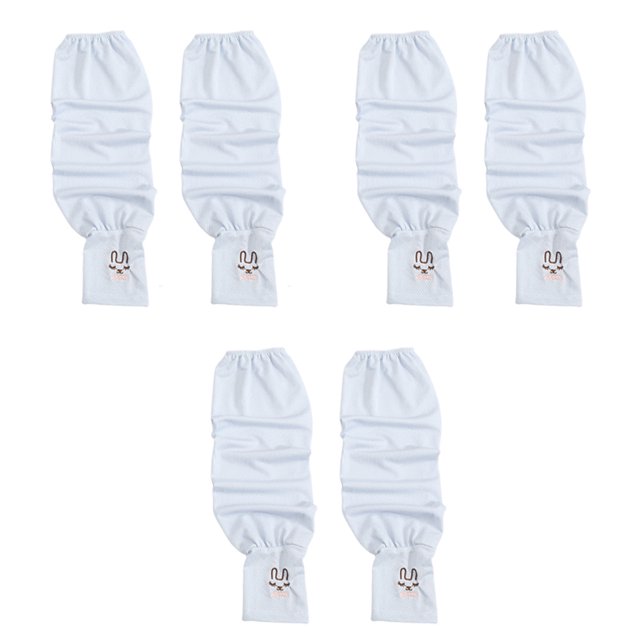 1 par de guantes de protección solar, manga larga y bonita de hielo con forma de conejo, manga anti-UV para mujer