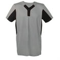 thumbnail image 1 of TWO BUTTON JERSEY-YOUTH-MEDIUM-GREY/BLACK, 1 of 1